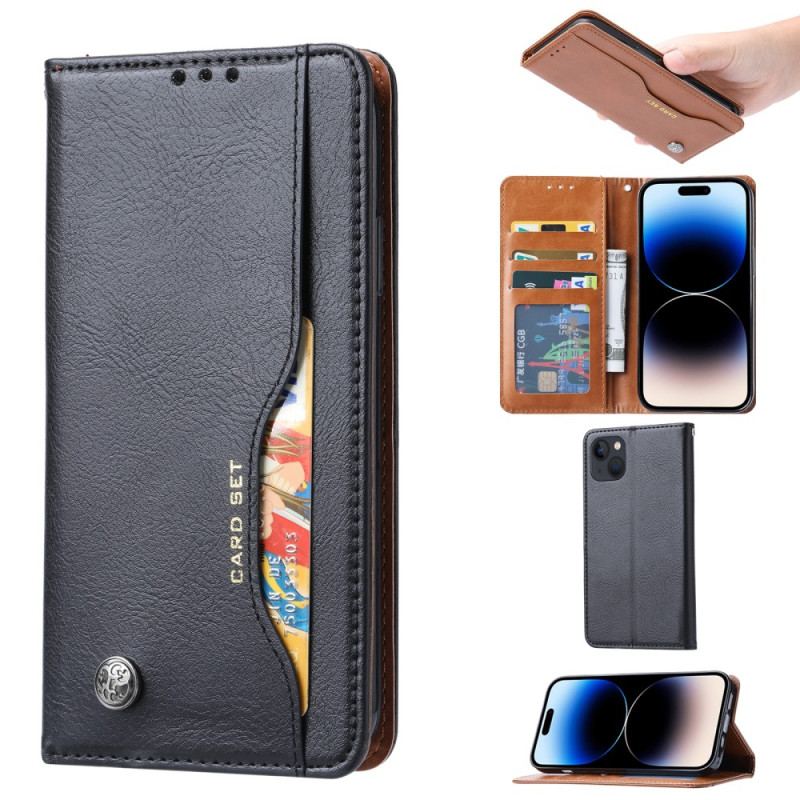 Capa De Celular Para iPhone 15 Flip Conjunto De Cartas