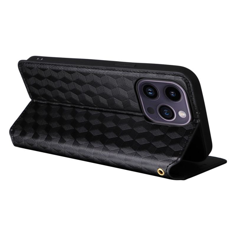 Capa De Celular Para iPhone 15 Flip Cubos 3d