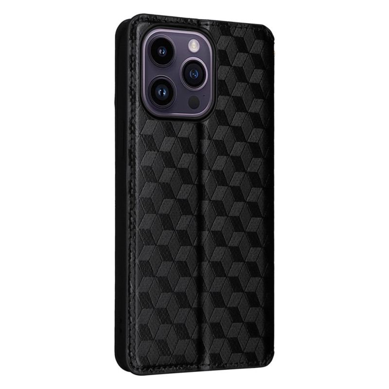 Capa De Celular Para iPhone 15 Flip Cubos 3d