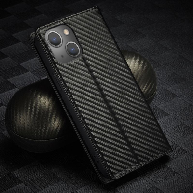 Capa De Celular Para iPhone 15 Flip Fibra De Carbono Lc.imeeke