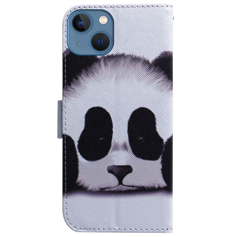 Capa De Couro Para iPhone 15 Panda