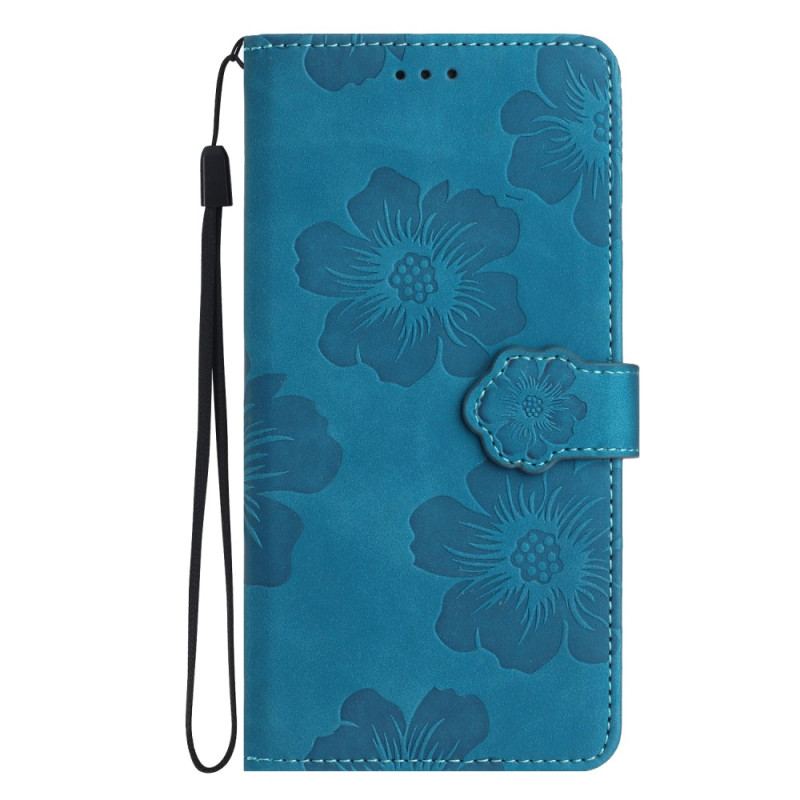 Capa Flip Para iPhone 15 Estampa De Flor