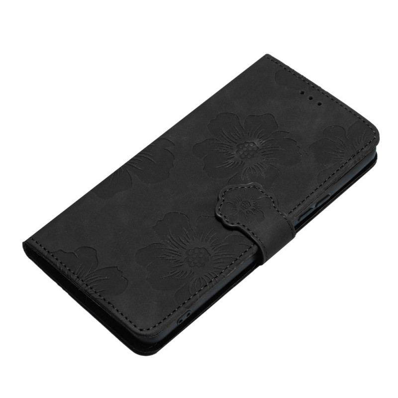 Capa Flip Para iPhone 15 Estampa De Flor