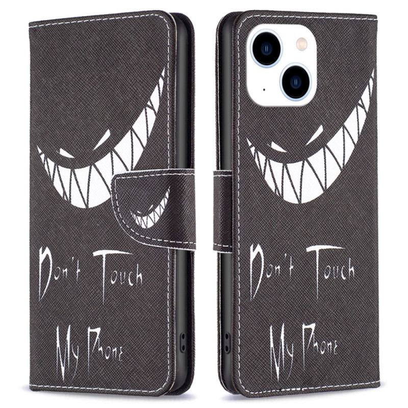 Capa Flip Para iPhone 15 Telefone Maligno