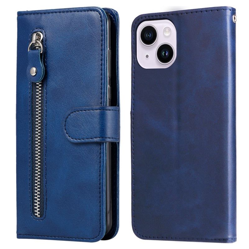 Capa Folio Para iPhone 15 Porta-moedas