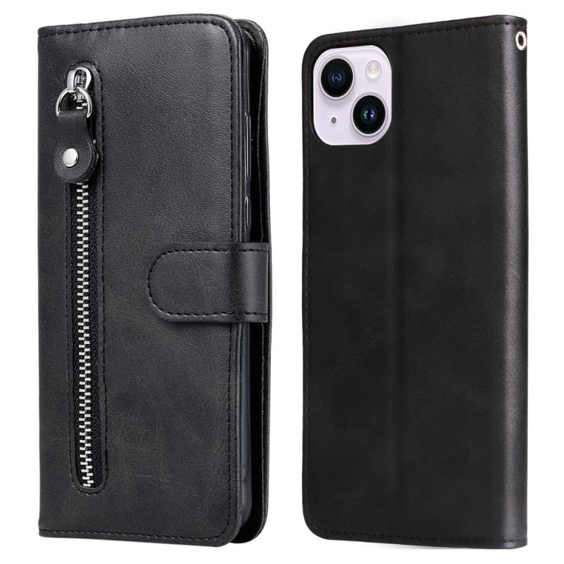 Capa Folio Para iPhone 15 Porta-moedas