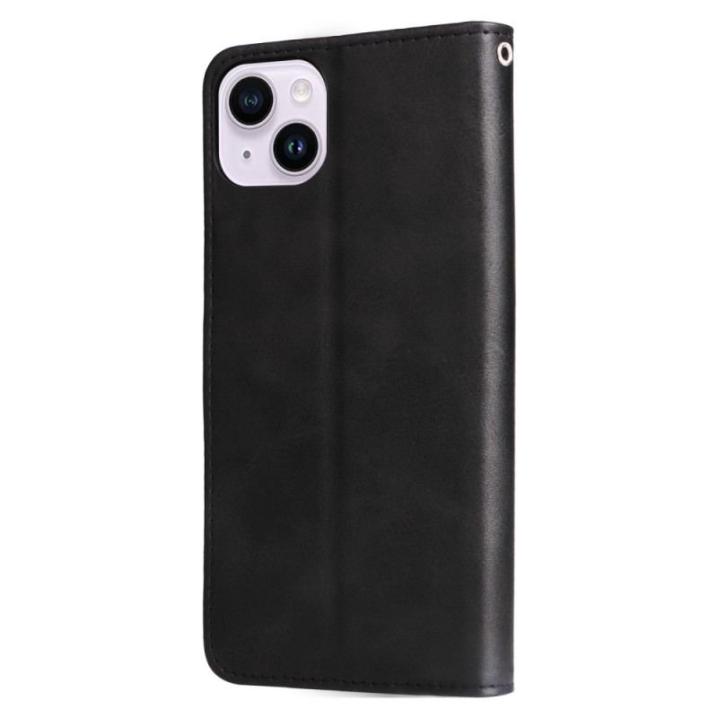 Capa Folio Para iPhone 15 Porta-moedas