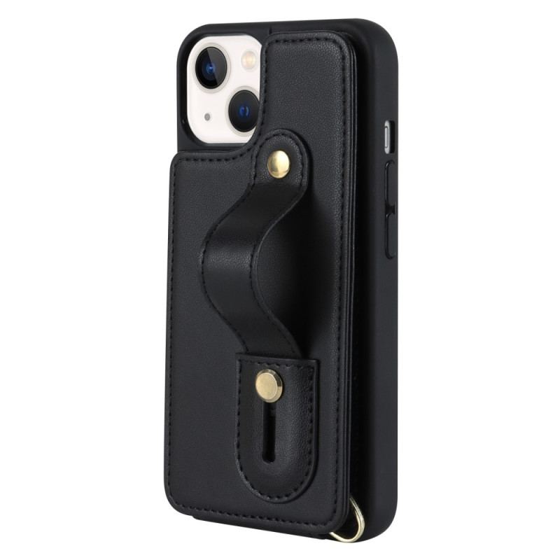 Capa Para iPhone 15 Alça Porta Cartão E Alça De Ombro