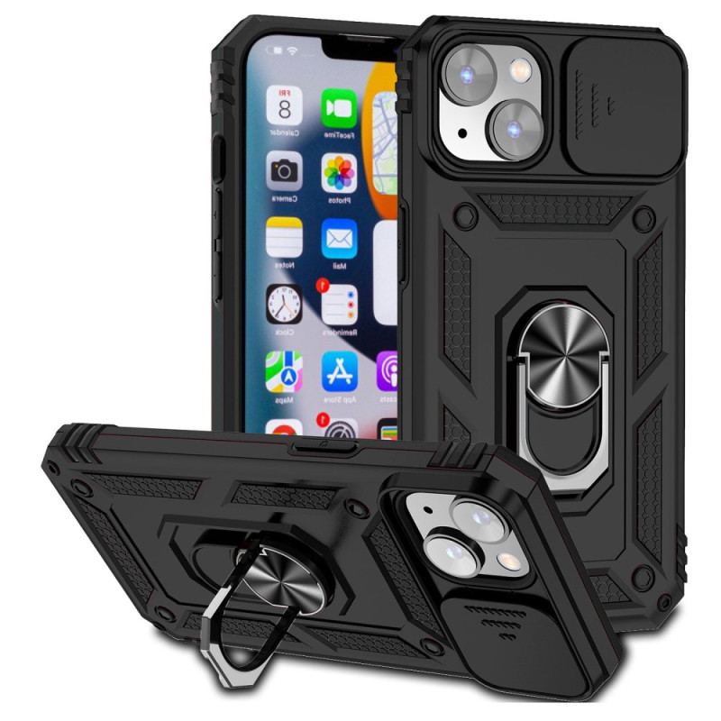 Capa Para iPhone 15 Anel De Suporte E Protetor De Lente