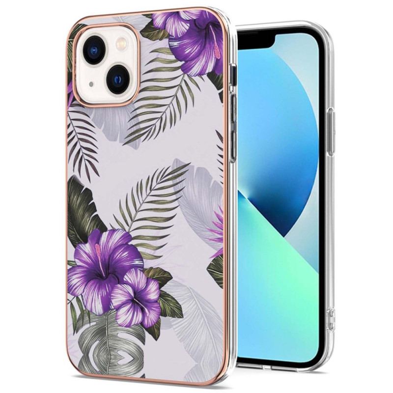 Capa Para iPhone 15 Mármore Floral