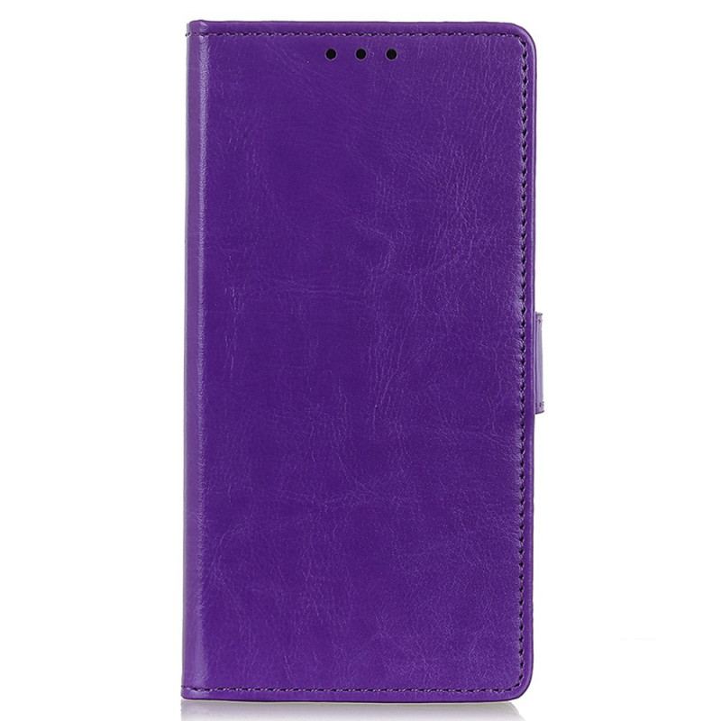 Capa De Couro Para Samsung Galaxy A03 Efeito Couro Brilhante Simples