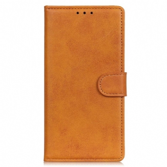 Capa De Couro Para Samsung Galaxy A03 Efeito De Couro Fosco