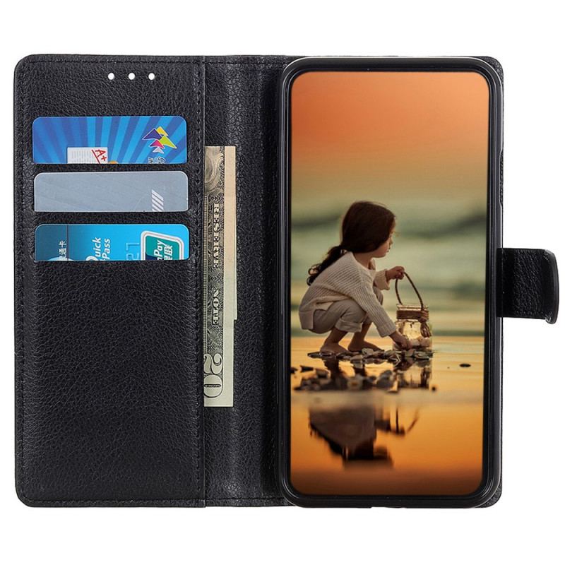 Capa Flip Para Samsung Galaxy A03 Couro Lichia Tradicional