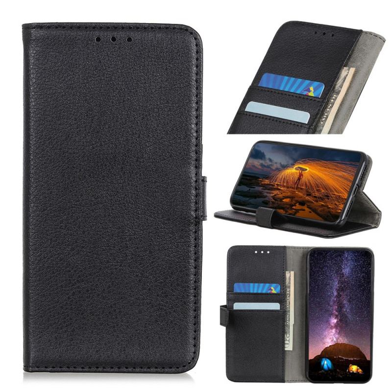 Capa Flip Para Samsung Galaxy A03 Couro Sintético De Lichia Premium