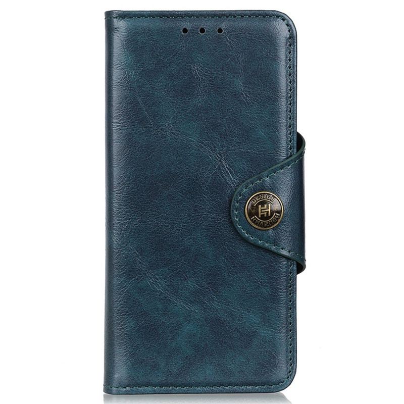 Capa Folio Para Samsung Galaxy A03 Botão De Couro Sintético Brilhante