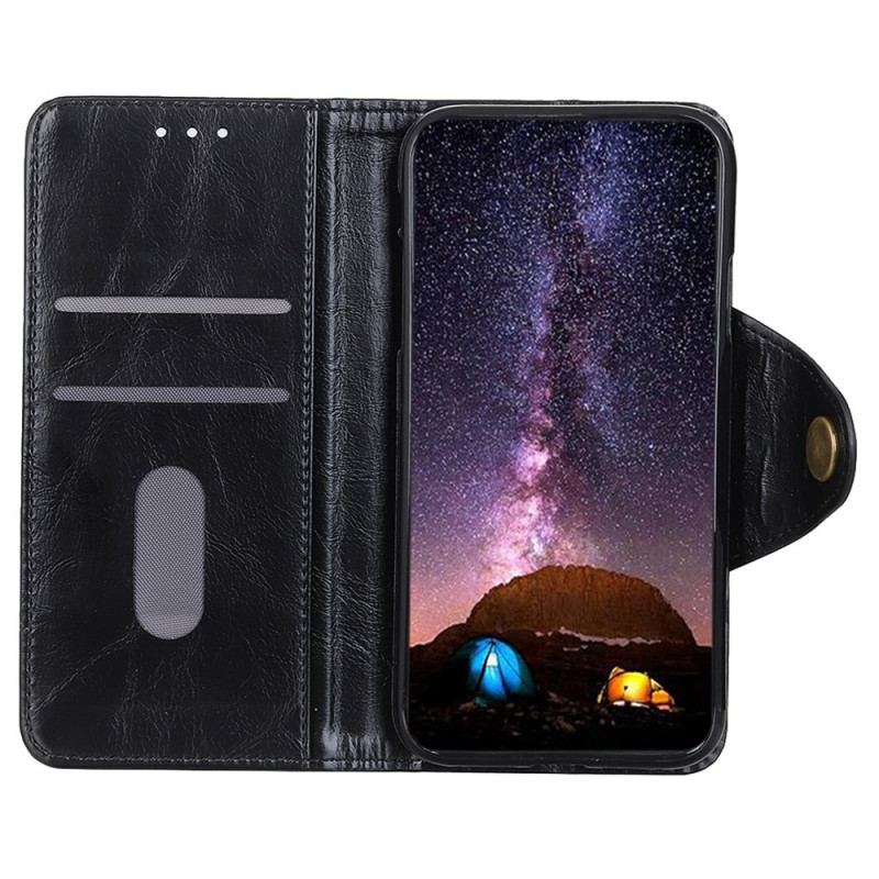 Capa Folio Para Samsung Galaxy A03 Botão De Couro Sintético Brilhante