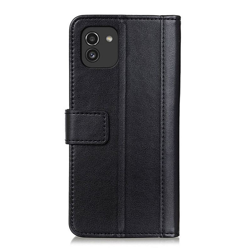 Capa Folio Para Samsung Galaxy A03 Estilo Couro Elegância