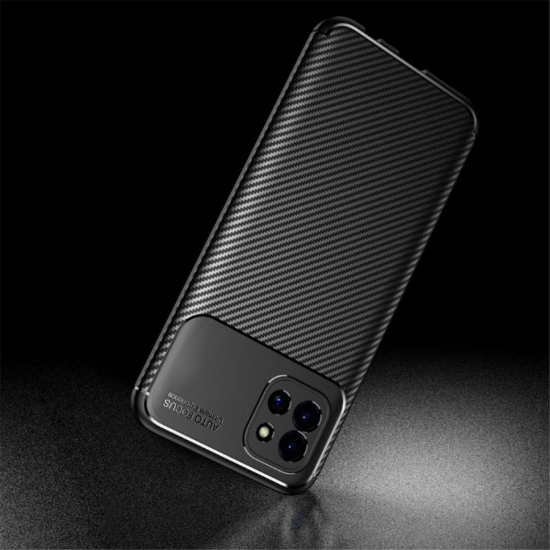 Capa Para Samsung Galaxy A03 Textura Flexível De Fibra De Carbono