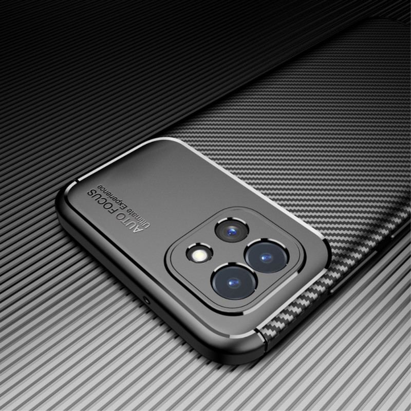 Capa Para Samsung Galaxy A03 Textura Flexível De Fibra De Carbono