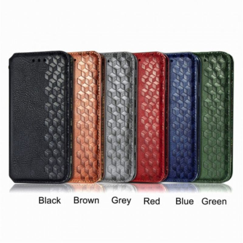 Capa De Celular Para Motorola Edge 20 Lite Flip Textura Diamante Couro Falso