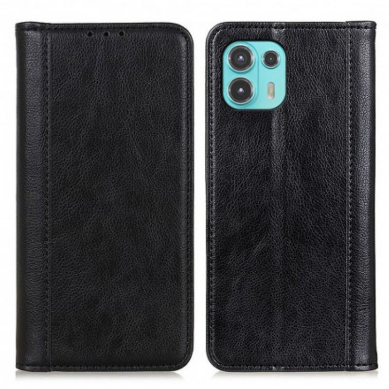 Capa De Celular Para Motorola Edge 20 Lite Flip Versão Couro Rachado Lichia