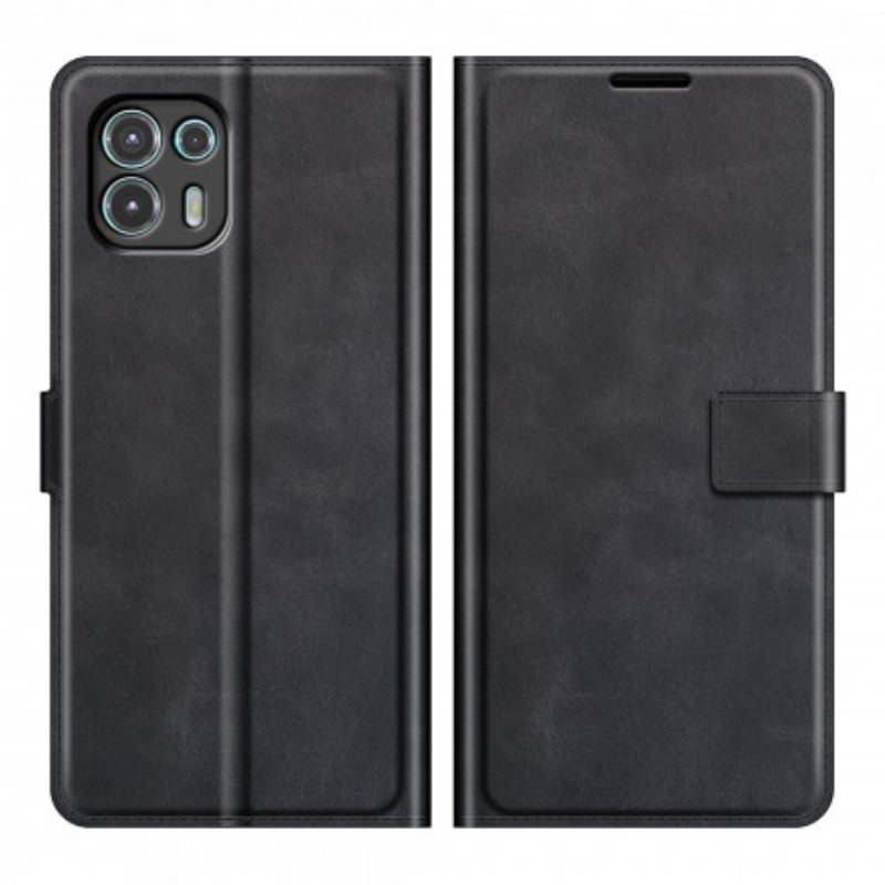 Capa De Couro Para Motorola Edge 20 Lite Efeito De Couro Extremo Fino