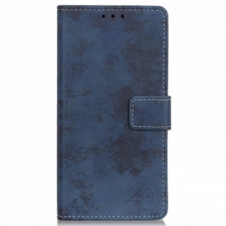 Capa De Couro Para Motorola Edge 20 Lite Couro Falso Vintage