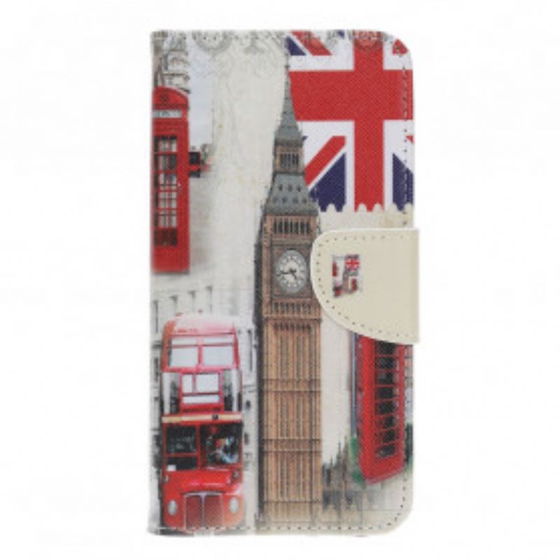 Capa De Couro Para Motorola Edge 20 Lite Vida Em Londres