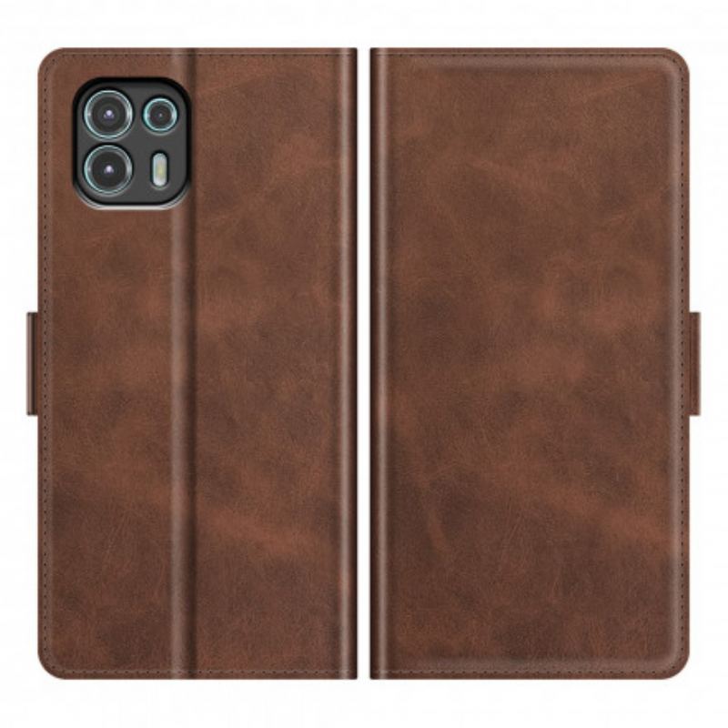 Capa Folio Para Motorola Edge 20 Lite Flip Aba Dupla Clássica