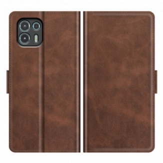 Capa Folio Para Motorola Edge 20 Lite Flip Aba Dupla Clássica