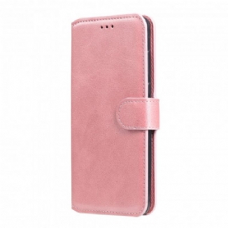 Capa Folio Para Motorola Edge 20 Lite Novas Cores De Couro Falso