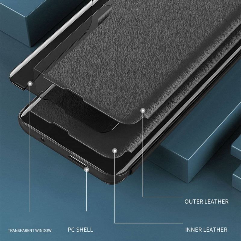 Capa De Celular Para Oppo Reno 8 Couro Sintético