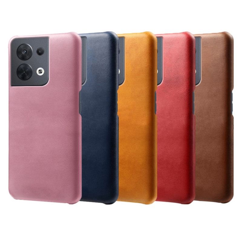 Capa De Celular Para Oppo Reno 8 Efeito Couro