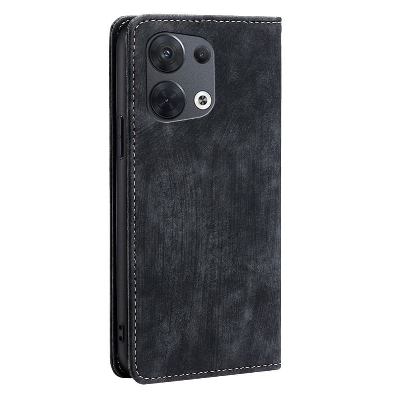 Capa De Celular Para Oppo Reno 8 Flip Couro Sintético Estilizado