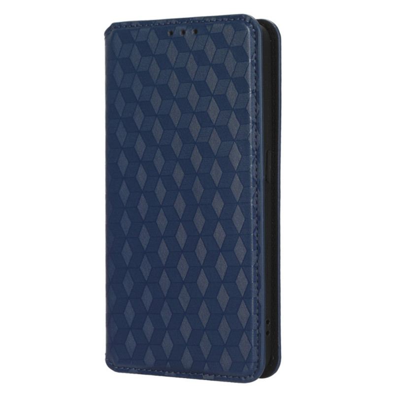 Capa De Celular Para Oppo Reno 8 Flip Efeito Couro Cubo 3d