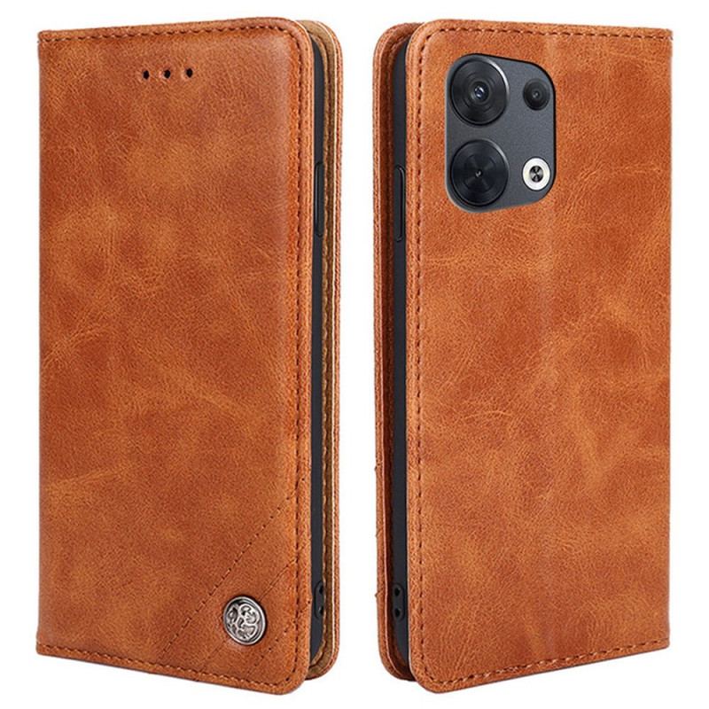 Capa De Celular Para Oppo Reno 8 Flip Rebites Decorativos