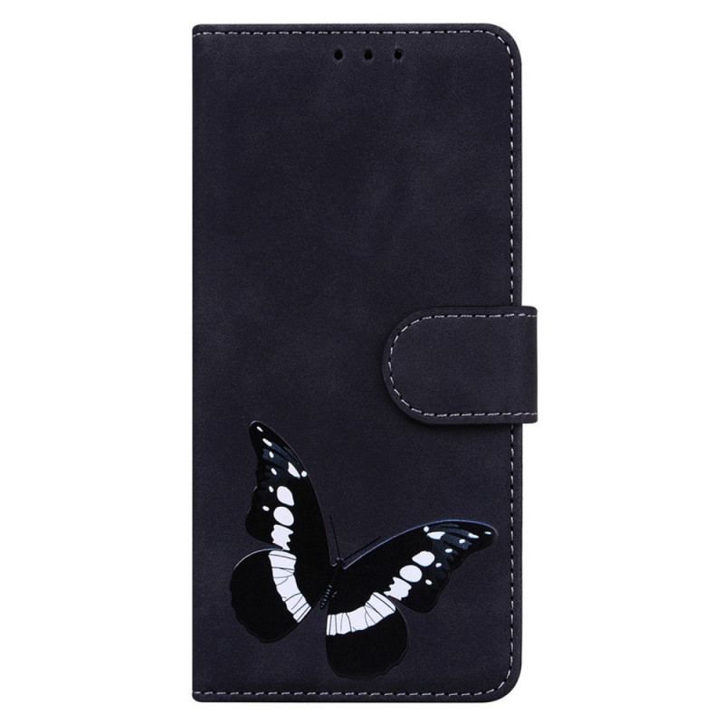 Capa De Couro Para Oppo Reno 8 Borboleta