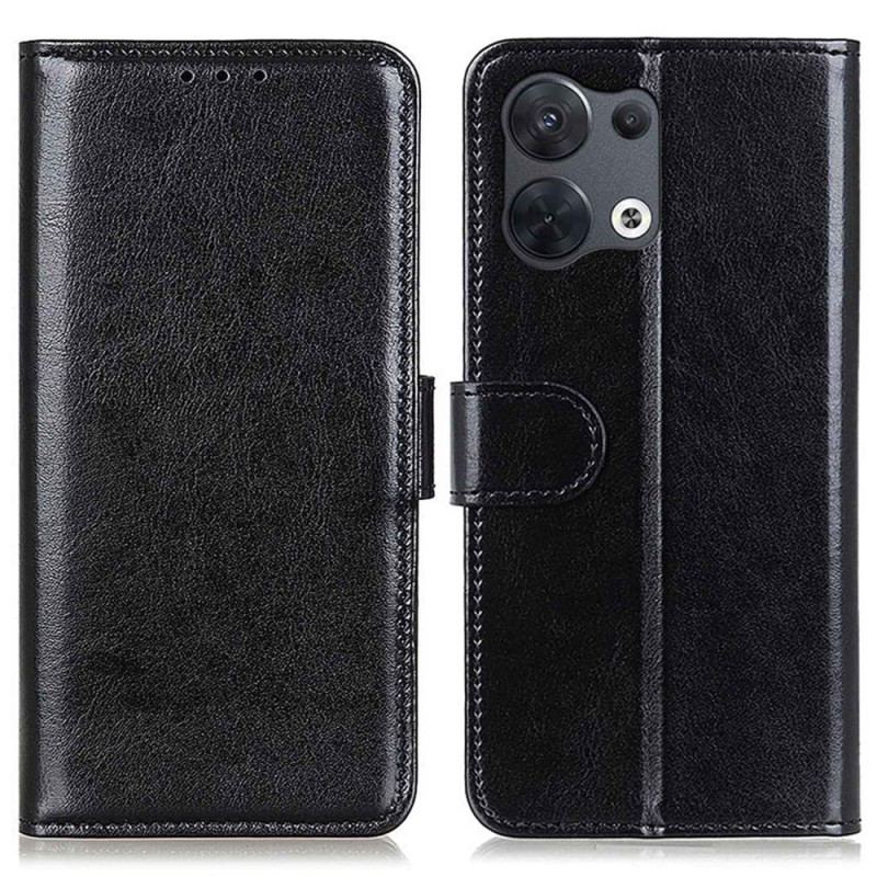 Capa De Couro Para Oppo Reno 8 Finura