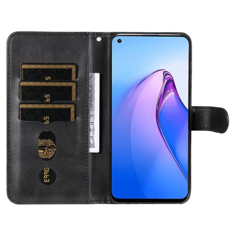 Capa Flip Para Oppo Reno 8 Carteira