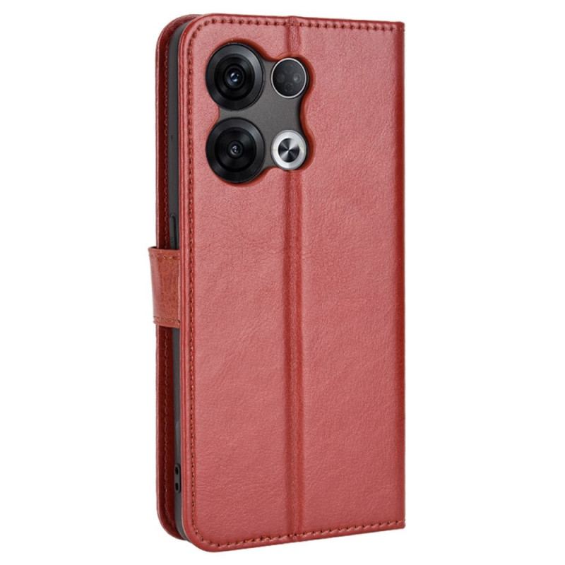 Capa Flip Para Oppo Reno 8 De Cordão Couro Sintético Chamativo Com Alça