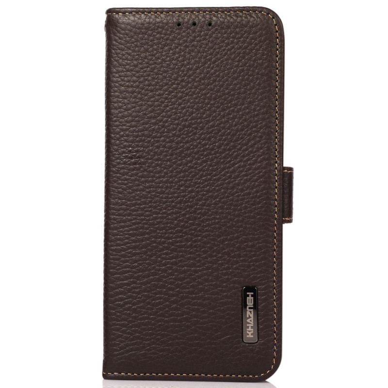 Capa Flip Para Oppo Reno 8 Couro De Lichia Khazneh Rfid