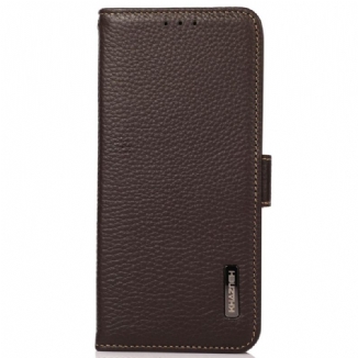 Capa Flip Para Oppo Reno 8 Couro De Lichia Khazneh Rfid