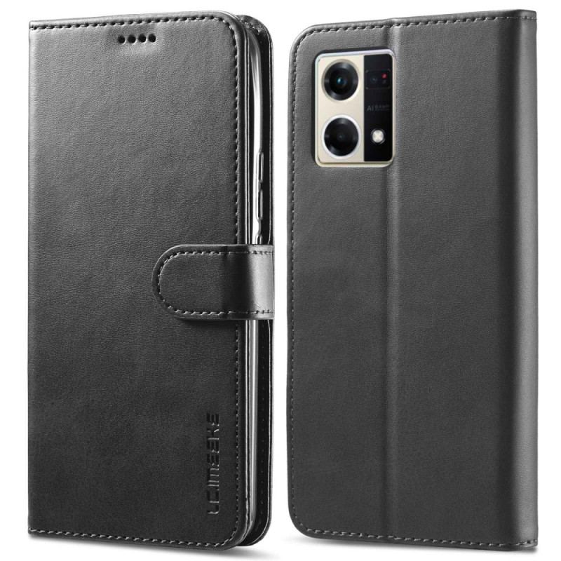 Capa Flip Para Oppo Reno 8 Couro Sintético Lc.imeeke