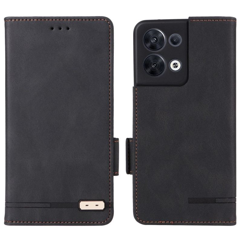 Capa Flip Para Oppo Reno 8 Elegância Sutil