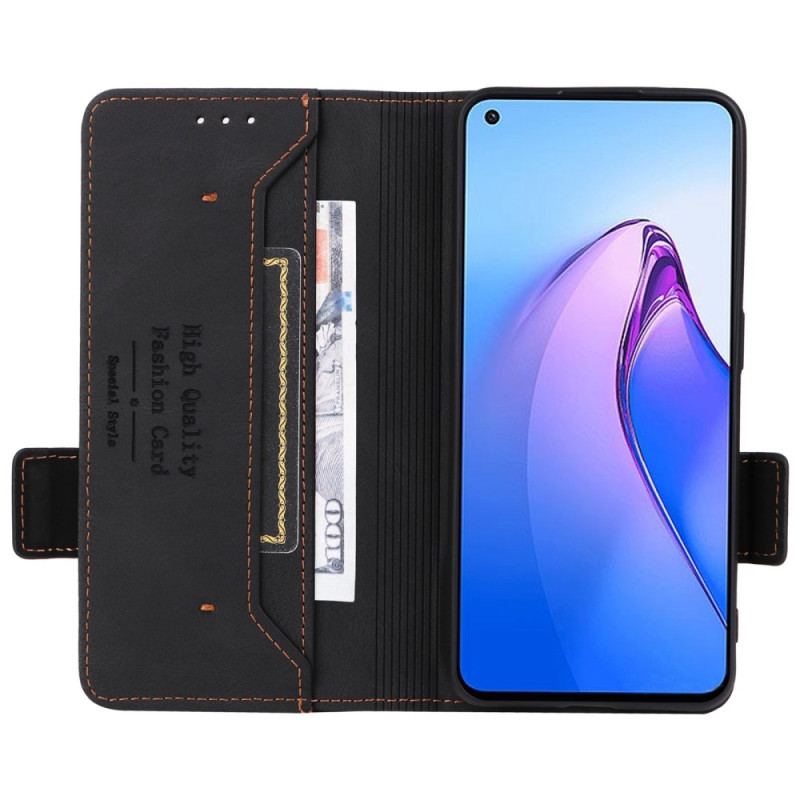 Capa Flip Para Oppo Reno 8 Elegância Sutil