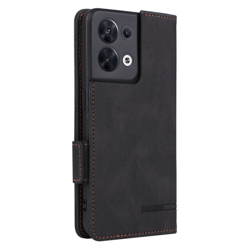 Capa Flip Para Oppo Reno 8 Elegância Sutil