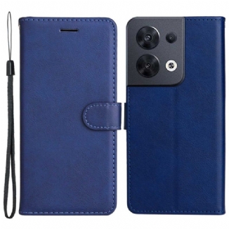 Capa Folio Para Oppo Reno 8 De Cordão Simples Com Alça