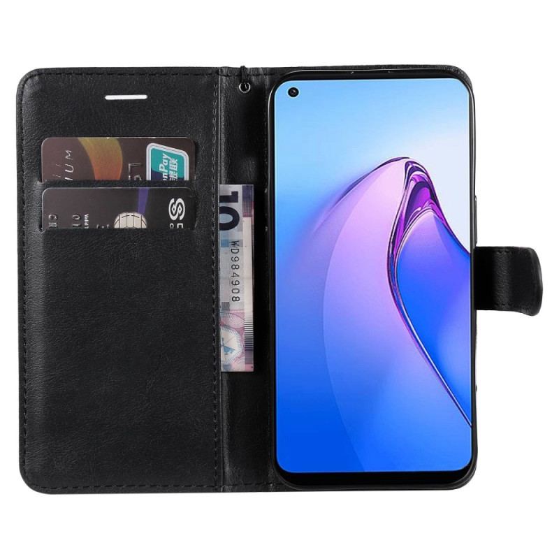 Capa Folio Para Oppo Reno 8 De Cordão Simples Com Alça