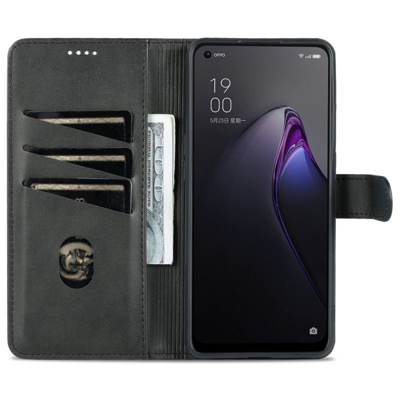 Capa Folio Para Oppo Reno 8 Estilo De Couro Azns