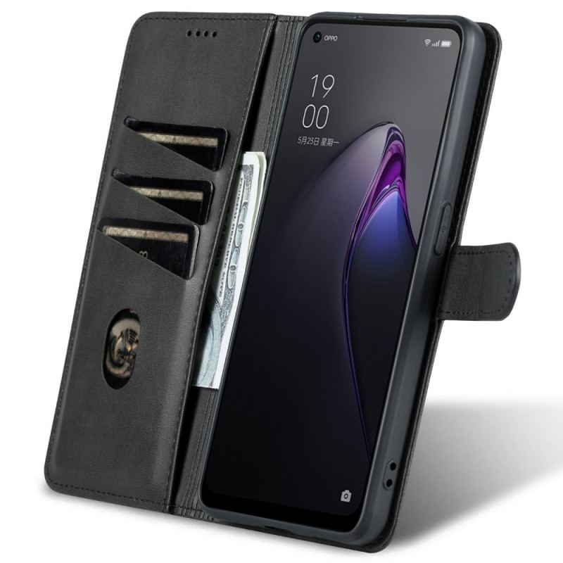 Capa Folio Para Oppo Reno 8 Estilo De Couro Azns